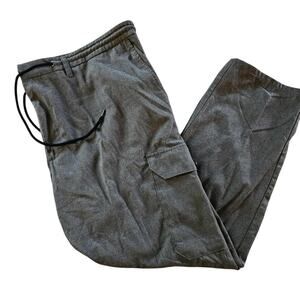 Joseph Abboud Mens 46X30 Jah Cargo Pants Gray Flat Front Drawstring
